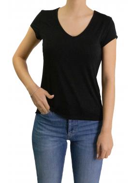 Maglia scollo a V tinta unita 